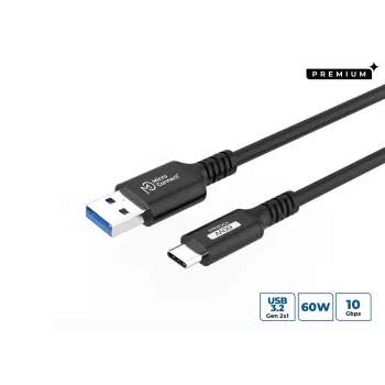 Microconnect USB3.2AC05 USB laidas USB 3.2 Gen 2 (3.1 Gen 2) 0,5 m USB C USB A Juodas