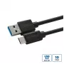 Microconnect USB3.2CA1 USB laidas USB 3.2 Gen 2 (3.1 Gen 2) 1 m USB A USB C juodas