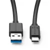 Microconnect USB3.2CA1 USB laidas USB 3.2 Gen 2 (3.1 Gen 2) 1 m USB A USB C juodas