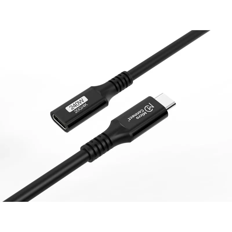 Microconnect USB3.2CC1EX USB laidas USB4 Gen 2x2 1 m USB C juodas