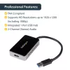StarTech.com USB 3.0 į HDMI adapteris su 1x USB, USB į HDMI monitoriaus keitiklis, skirtas Windows (nepalaiko macOS/ChromeOS/Linux) – TAA