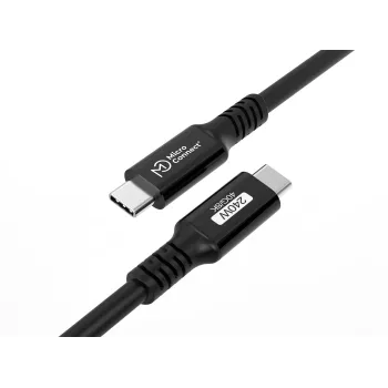 USB kabelis Microconnect USB4CC15-240W 1,5 m USB C 40 Gbit/s juodas