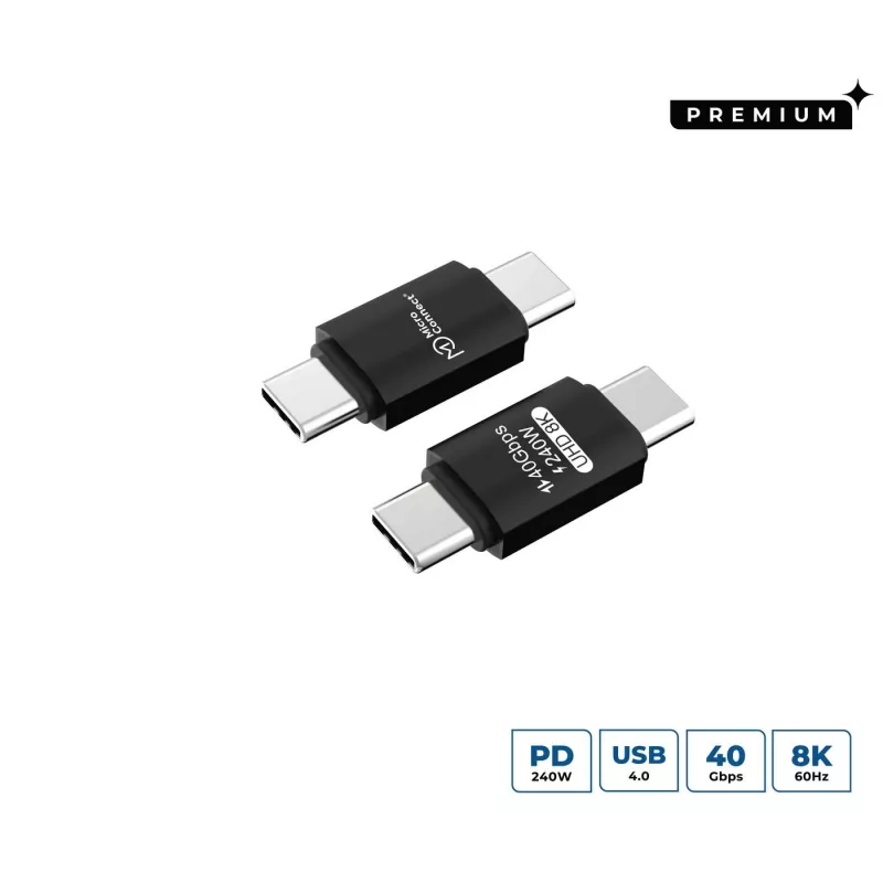 Microconnect USB4-CC-240W USB laidas 0 m USB C Juodas