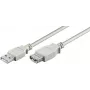 Microconnect USBAAF01 USB kabelis USB 2.0 0,1 m USB A Pilka