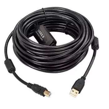 Microconnect USBAB10B-ACTIVE USB kabelis USB 2.0 10 m USB B USB A Juoda