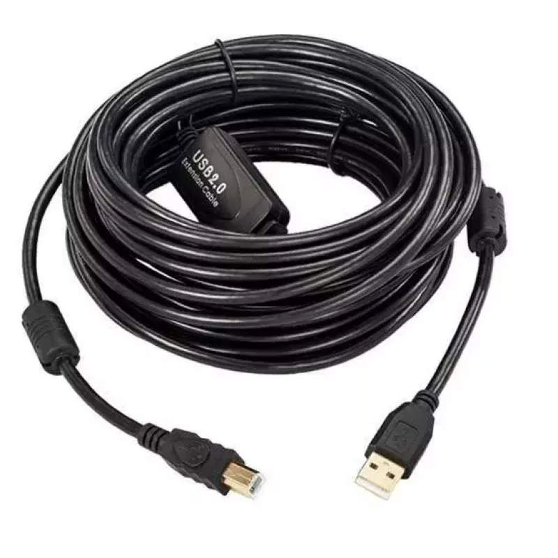 Microconnect USBAB15B-ACTIVE USB kabelis USB 2.0 15 m USB A USB B Juodas