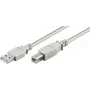Microconnect USBAB2 USB laidas USB 2.0 1.8 m USB A USB B Baltas