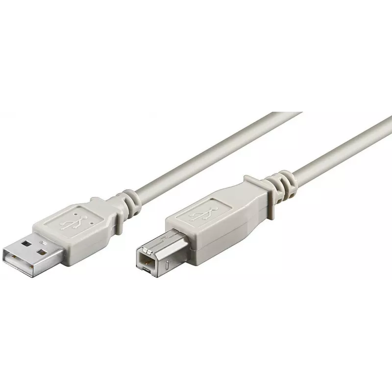 Microconnect USBAB5 USB kabelis USB 2.0 5 m USB A USB B Pilka