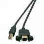 Microconnect USBABF1PANEL2 USB laidas USB 2.0 1,8 m USB A USB B Juoda