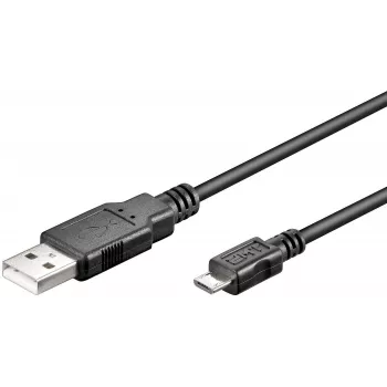 Microconnect USBABMICRO0,60 USB laidas USB 2.0 0,6 m USB A Micro-USB B Juodas