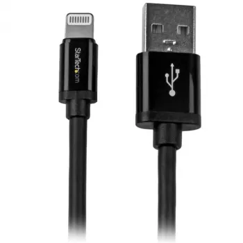 StarTech.com 2 m (6 pėd.) USB į Lightning kabelis – ilgas iPhone / iPad / iPod įkroviklio kabelis – Lightning į USB kabelis – Apple MFi sertifikuotas – Juodas