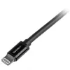StarTech.com 2 m (6 pėd.) USB į Lightning kabelis – ilgas iPhone / iPad / iPod įkroviklio kabelis – Lightning į USB kabelis – Apple MFi sertifikuotas – Juodas