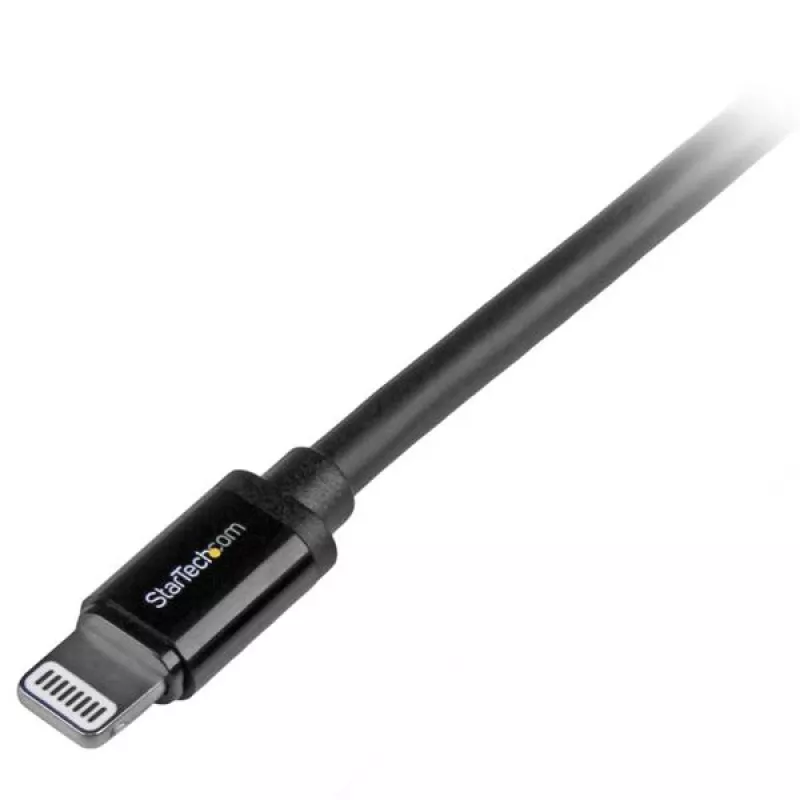 StarTech.com 2 m (6 pėd.) USB į Lightning kabelis – ilgas iPhone / iPad / iPod įkroviklio kabelis – Lightning į USB kabelis – Apple MFi sertifikuotas – Juodas