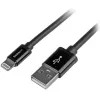 StarTech.com 2 m (6 pėd.) USB į Lightning kabelis – ilgas iPhone / iPad / iPod įkroviklio kabelis – Lightning į USB kabelis – Apple MFi sertifikuotas – Juodas