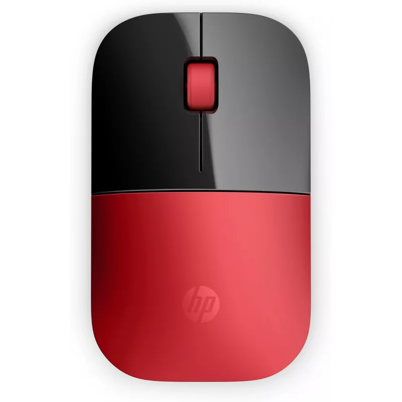 HP Z3700 raudona belaidė pelė, abiem rankoms tinkama, optinė, RF belaidė, 1200 DPI, raudona