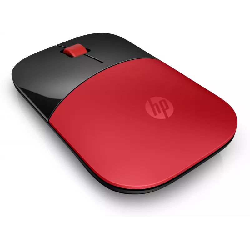 HP Z3700 raudona belaidė pelė, abiem rankoms tinkama, optinė, RF belaidė, 1200 DPI, raudona