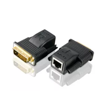 ATEN Mini DVI Over Cat5e/6 Video Extender (20m), 1920 x 1080 pikselių, AV siųstuvas ir imtuvas, 20 m, laidinis, juodas, HDCP