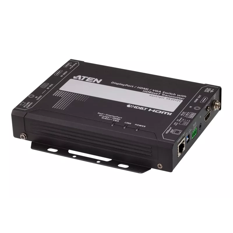 ATEN DisplayPort / HDMI / VGA jungiklis su HDBaseT siųstuvu