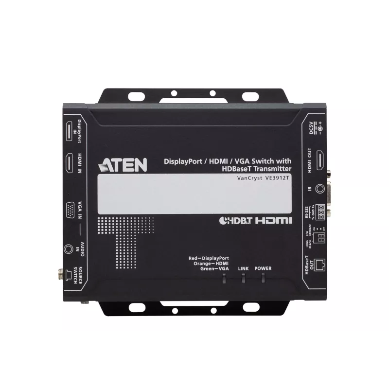 ATEN DisplayPort / HDMI / VGA jungiklis su HDBaseT siųstuvu