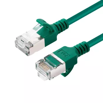 Microconnect V-FTP6A01G-plonas tinklo kabelis, žalias, 1 m, Cat6a U/FTP (STP)