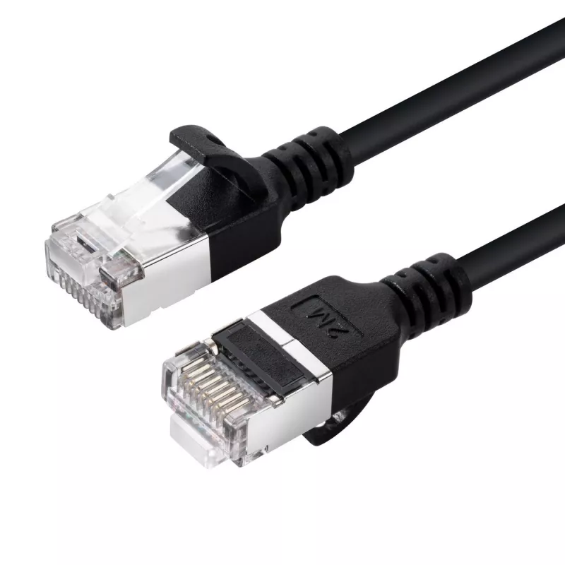 Microconnect V-FTP6A01S-plonas tinklo kabelis juodas 1 m Cat6a U/FTP (STP)
