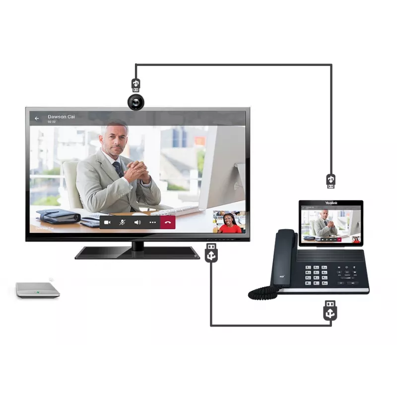 Yealink VP59-Teams Edition, IP telefonas, juoda, pilka, laidinis ragelis, Android, IPS, 20,3 cm (8 colių)