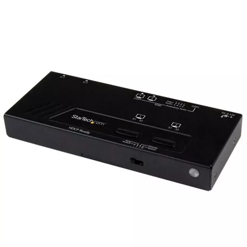 StarTech.com 2X2 HDMI matricos perjungiklis su automatiniu ir prioritetiniu perjungimu – 1080p