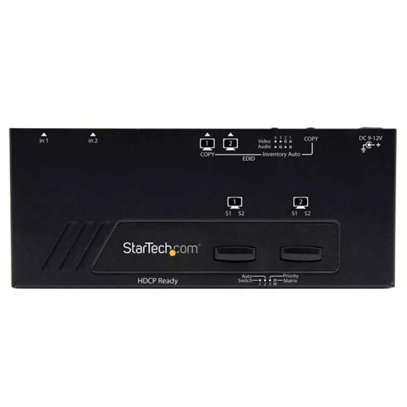 StarTech.com 2X2 HDMI matricos perjungiklis su automatiniu ir prioritetiniu perjungimu – 1080p