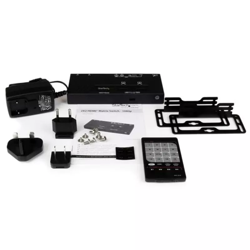 StarTech.com 2X2 HDMI matricos perjungiklis su automatiniu ir prioritetiniu perjungimu – 1080p