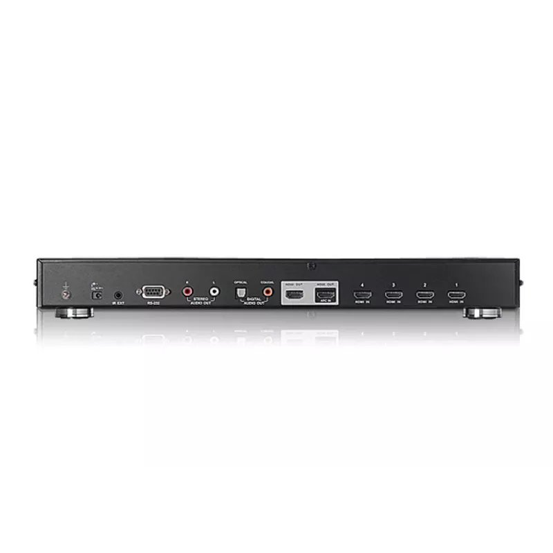 ATEN 4 prievadų dviejų rodinių HDMI jungiklis, HDMI, metalas, juoda, 15 m, 480p, 720p, 1080i, 1080p, 6,75 Gbit/s
