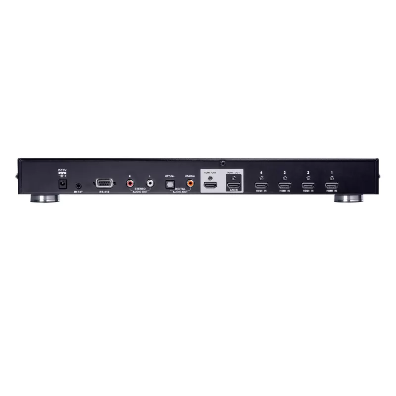 ATEN 4 prievadų tikrosios 4K HDMI jungiklis su dviguba išvestimi, HDMI, metalinis, juodas, 60 Hz, 3 m, 3840 x 2160, 4096 x 2160