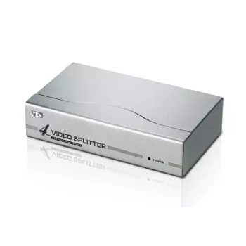 ATEN 4 prievadų VGA vaizdo skirstytuvas (350 MHz), VGA, 4x VGA, 1920 x 1440 pikseliai, sidabrinis, metalinis, 30 m