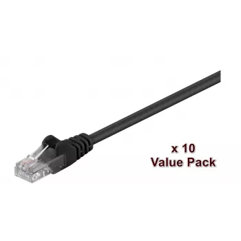 Microconnect V-UTP5005SVP tinklo kabelis Juodas 0,5 m Cat5e U/UTP (UTP)
