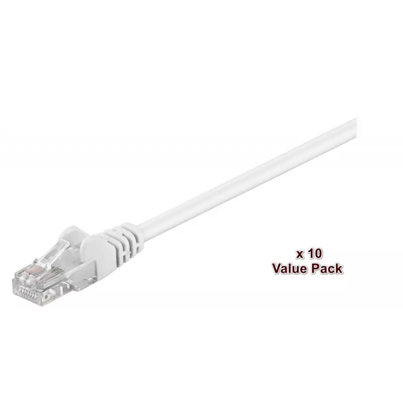 Microconnect V-UTP501WVP tinklo kabelis baltas 1 m Cat5e U/UTP (UTP)