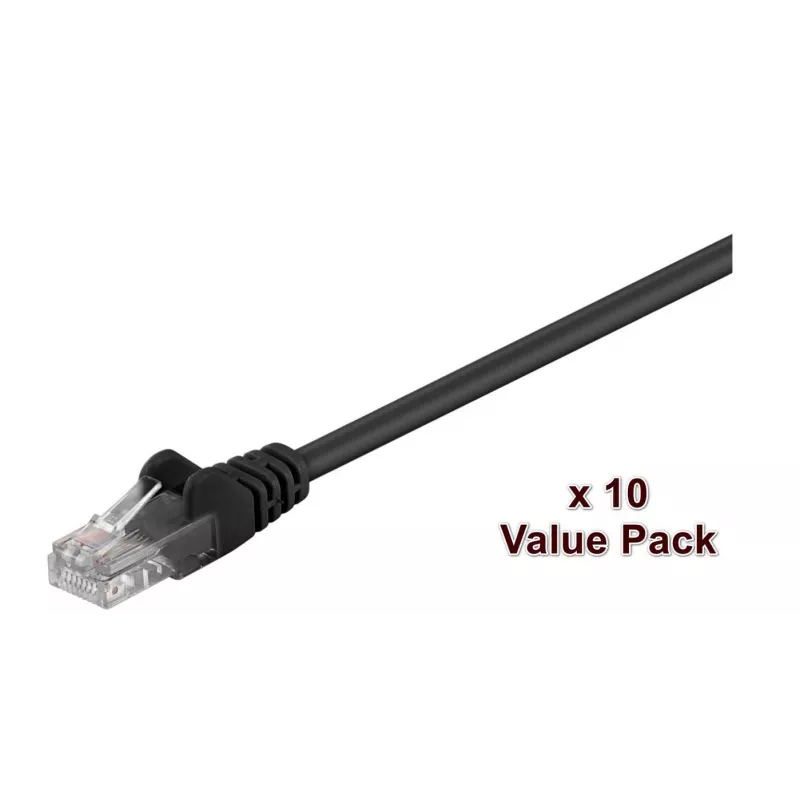 “Microconnect V-UTP503SVP” tinklo kabelis, juodas, 3 m, Cat5e, U/UTP (UTP)