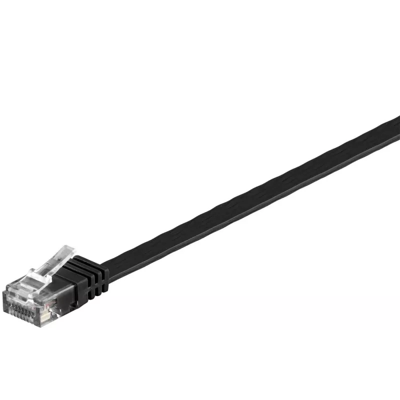 Microconnect V-UTP601S-FLAT tinklo kabelis juodas 1 m Cat6 U/UTP (UTP)