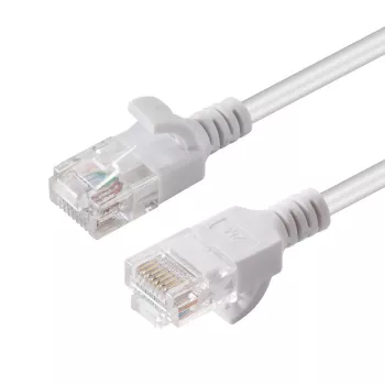 Microconnect V-UTP6A05W-plonas tinklo kabelis, baltas, 5 m, Cat6a U/UTP (UTP)