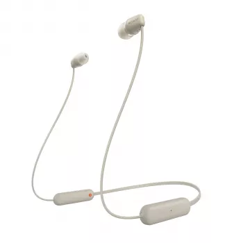 Sony WI-C100 belaidės ausinės, į ausį, skambučiai/muzika, Bluetooth, smėlio spalvos