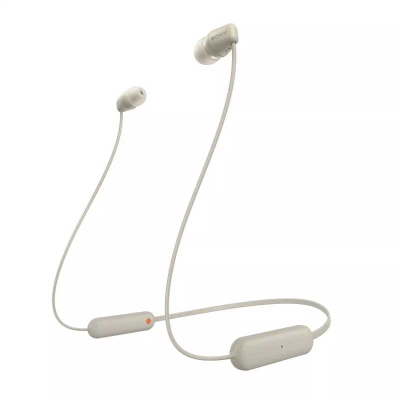 Sony WI-C100 belaidės ausinės, į ausį, skambučiai/muzika, Bluetooth, smėlio spalvos