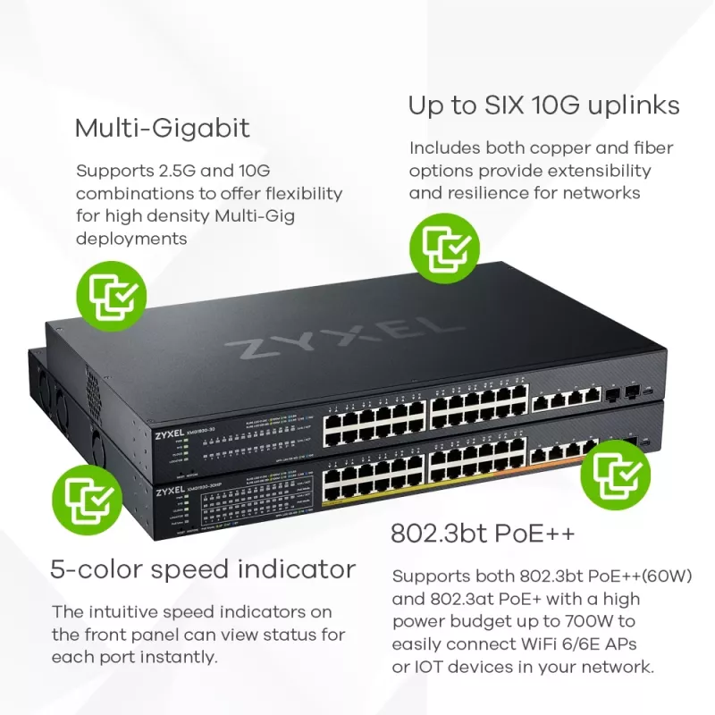 Zyxel XMG1930-30 Valdomas L3 2.5G Ethernet (100/1000/2500) Juodas