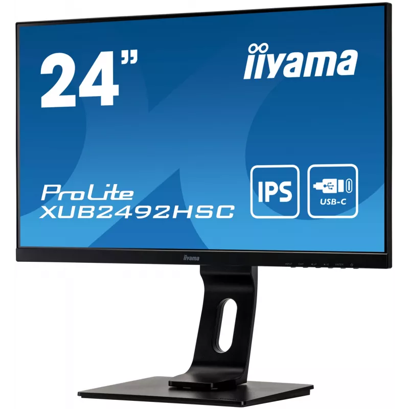 iiyama ProLite XUB2492HSC-B1 kompiuterio monitorius 60,5 cm (23,8 colio) 1920 x 1080 pikselių Full HD LCD juodas