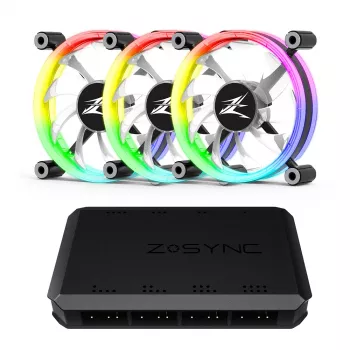 Zalman ZM-LF120A3 kompiuterio aušinimo sistema Kompiuterio korpuso ventiliatorius 12 cm juoda, balta