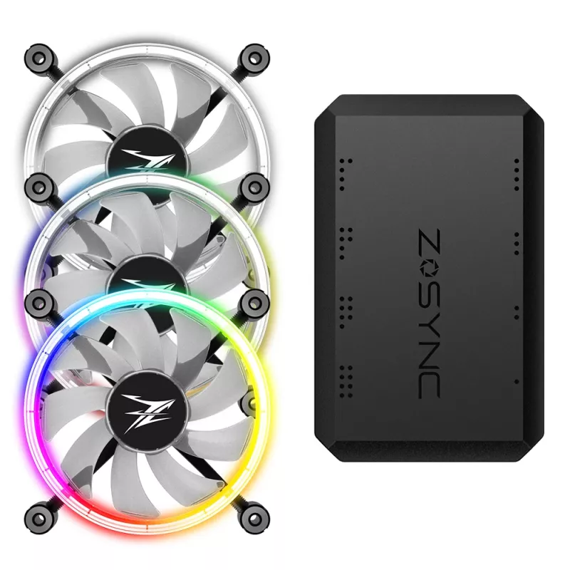 Zalman ZM-LF120A3 kompiuterio aušinimo sistema Kompiuterio korpuso ventiliatorius 12 cm juoda, balta