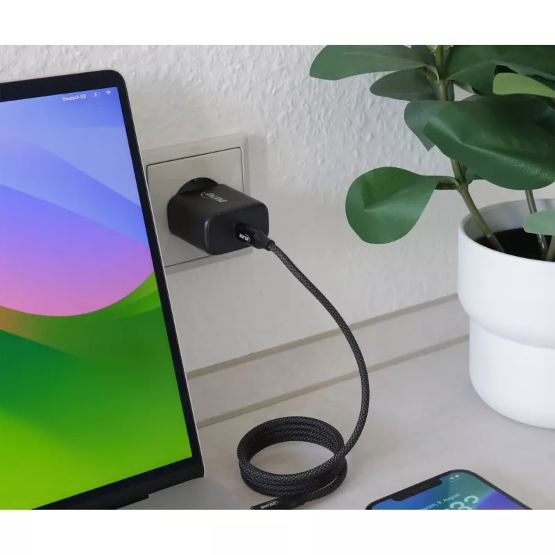InLine USB PD maitinimo blokas, GaN įkroviklis, vienas USB-C, Power Delivery, 65 W