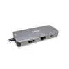 ROLINE USB Type-C Hub 12.02.1121 HDMI RJ-45 USB 3.2 Gen 2 Pilka
