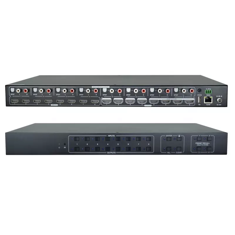 AV matricinis perjungiklis Vivolink VLHDMIMAT8X8 3840x2160 18 Gbit/s