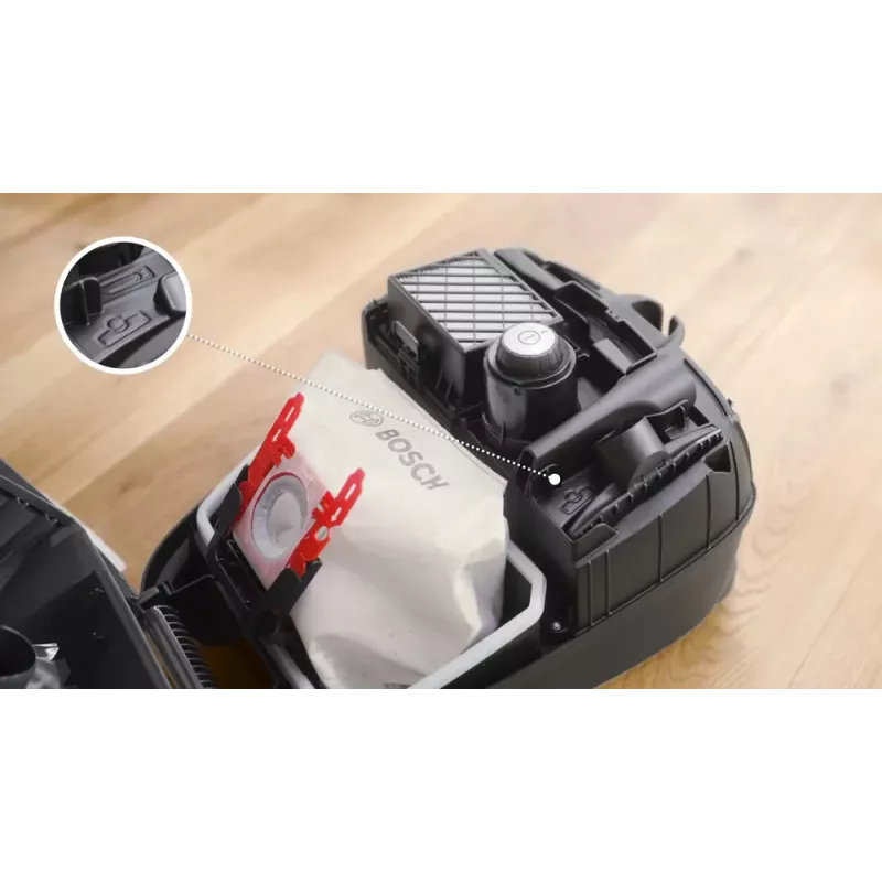 Dulkių siurblys Bosch BGB 41BA1 rankinis, su maišeliu, maitinamas laidu, 5.3 kg, 265×410×295 mm