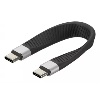 Techly ICOC-USBC-FL-U4 USB laidas USB4 Gen 2x2 0,124 m Juoda