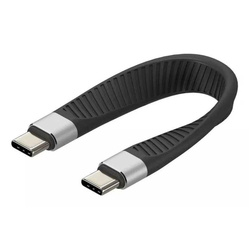 Techly ICOC-USBC-FL-U4 USB laidas USB4 Gen 2x2 0,124 m Juoda