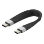 Techly ICOC-USBC-FL-U4 USB laidas USB4 Gen 2x2 0,124 m Juoda